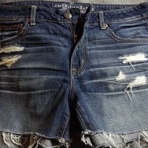 American Eagle distressed jean shorts